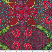M&S Textiles Australia - Leaves & Fruit Red